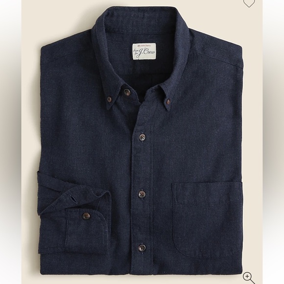 J Crew Men's Navy Brushed Twill Shirt - Picture 3 of 3